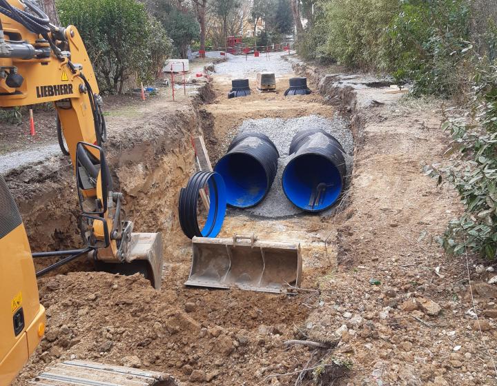 Vue pelle mécanique