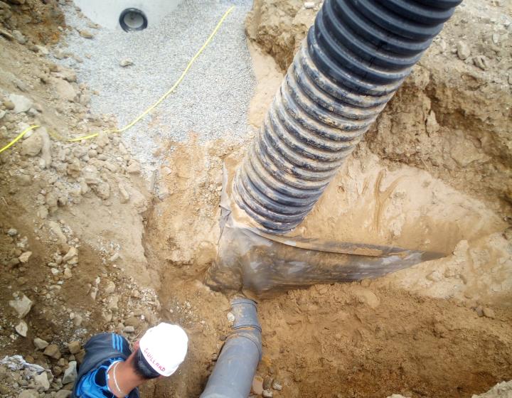 Travail dans la tranchée