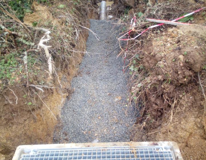 Tranchée rebouchée