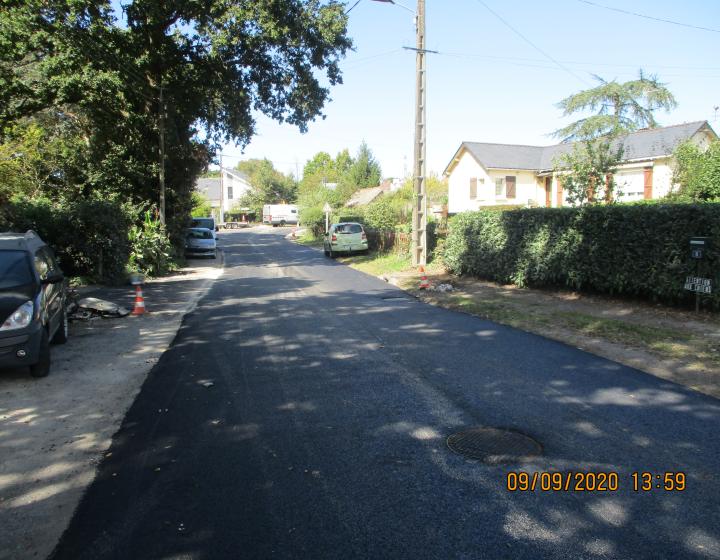 Voierie re-goudronnée